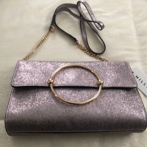 Milly metallic purse, can be shoulder or clutch purse